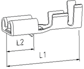 HS United European Connectors - Flat push-on receptacle 24.825.321
